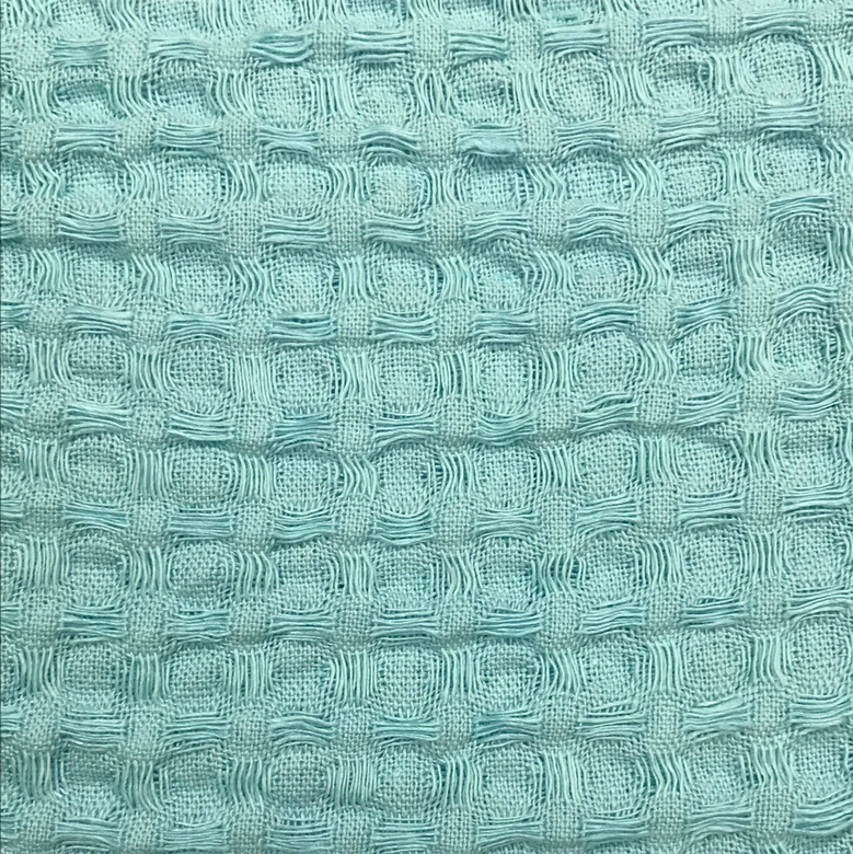 широкая фактурная вафля бирюзового цвета Оршанский льнокомбинат Беларусь