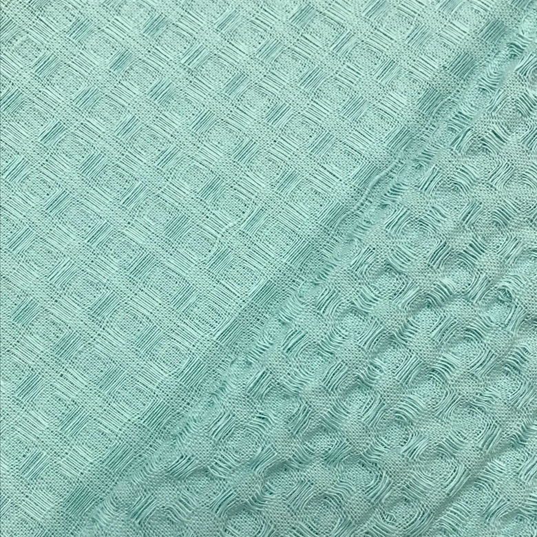 широкая фактурная вафля бирюзового цвета Оршанский льнокомбинат Беларусь