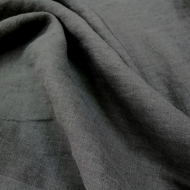 100% костюмный лен стираный crush серый Оршанский льнокомбинат Беларусь