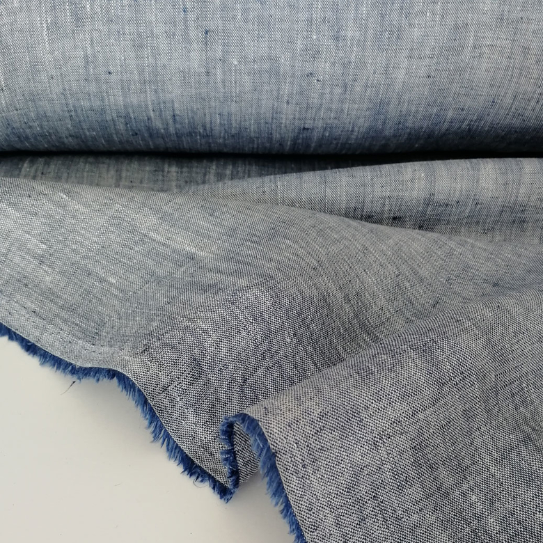 100% Лён голубой меланж Оршанский льнокомбинат Беларусь