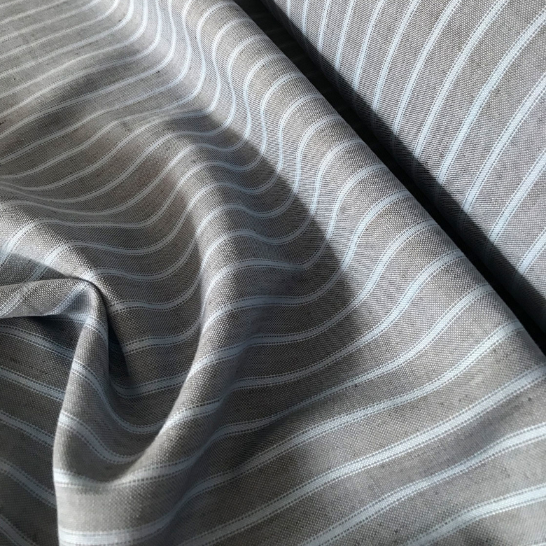 Лен с шерстью голубая полоса Россия