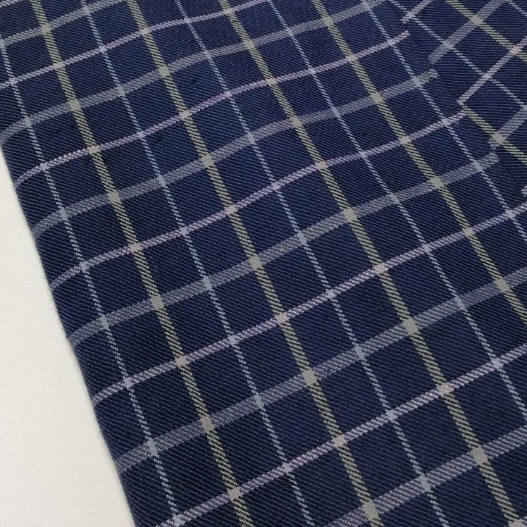 лен с шерстью клетка синяя Россия