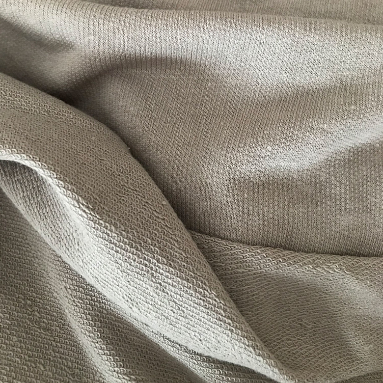 конопляный трикотаж hemp серый эко ткани