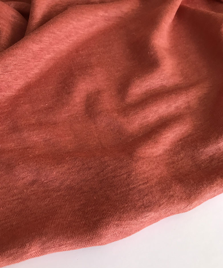 100% Конопляный трикотаж "Терракотовый"