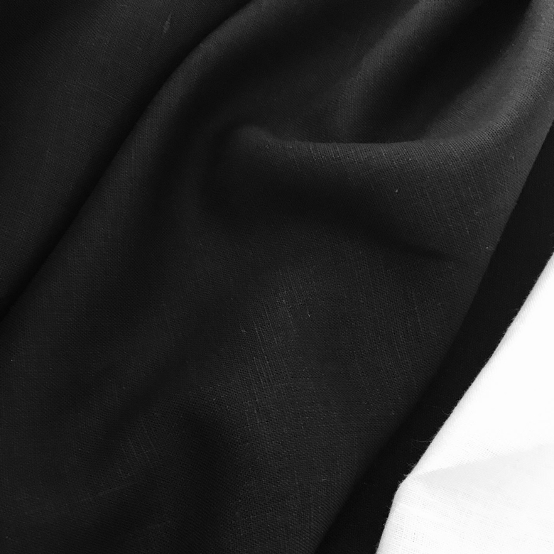 100% костюмный лен черный Оршанский льнокомбинат Беларусь