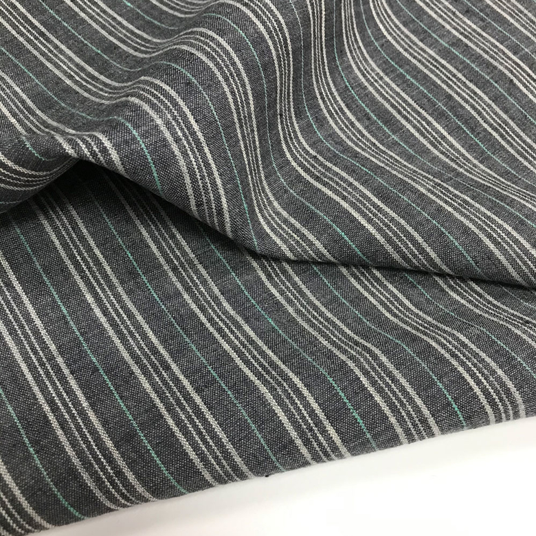 Лен с шерстью серая полоса Россия