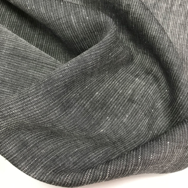 Лен с шерстью средне-серый меланж Россия