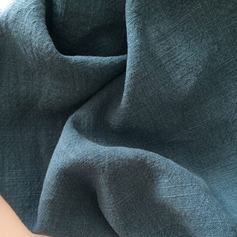 100% крапива ramie костюмная цвет морской волны