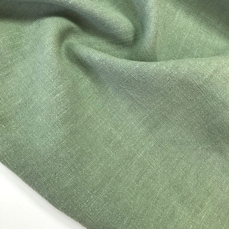 100% крапива ramie костюмная эко-ткань цвет фисташковый