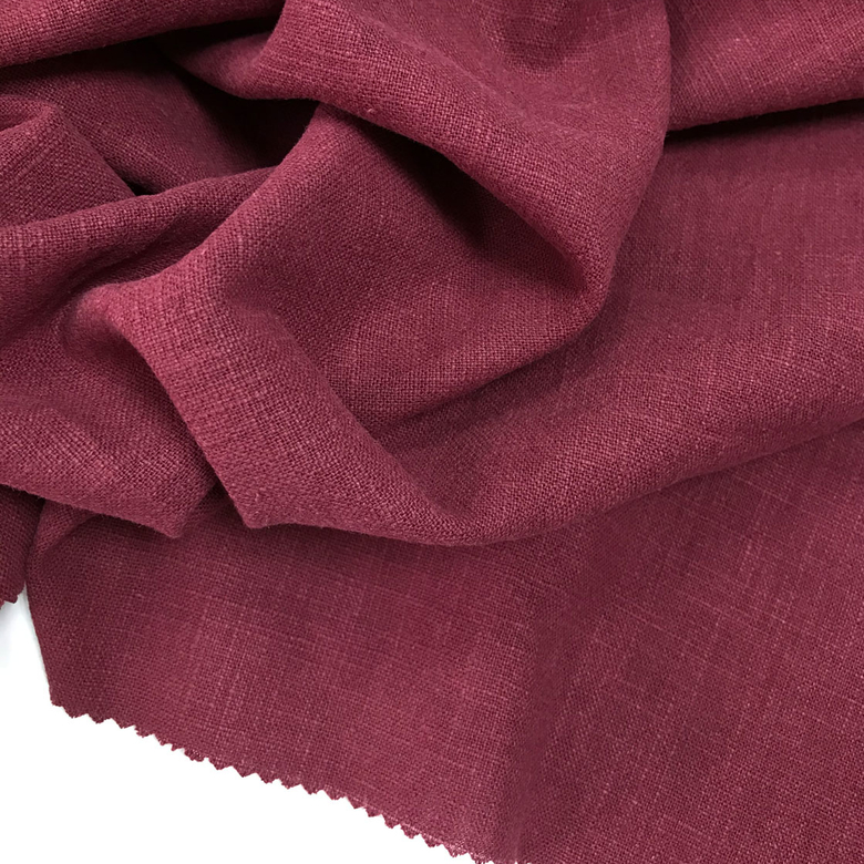 100% крапива ramie эко-ткань костюмная цвет вишня