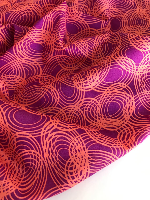 хлопок батист премиум овалы на фиолетовом