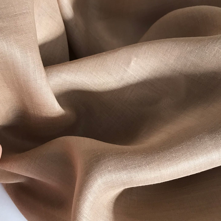 ткань батист крапива ramie бежевый