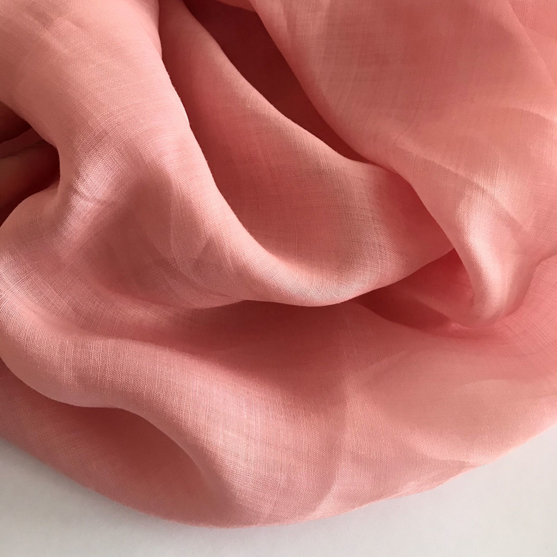 ткань батист крапива ramie нежно-розовый