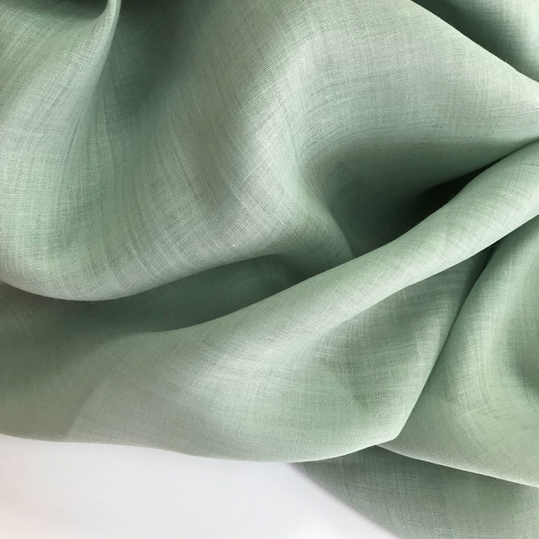 ткань батист крапива ramie мятный минт