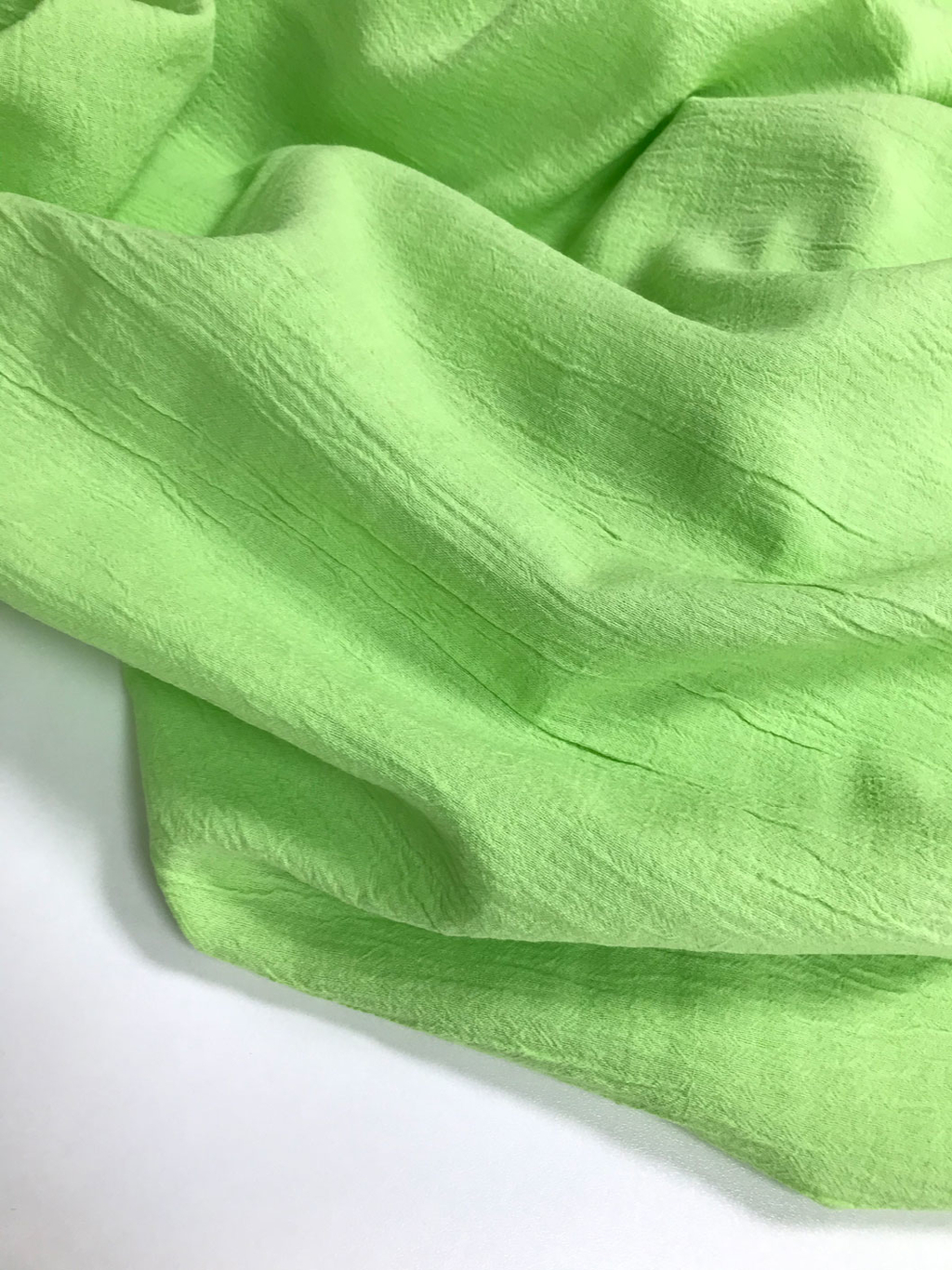 ткань крапива рами ramie жатая яркий зеленый