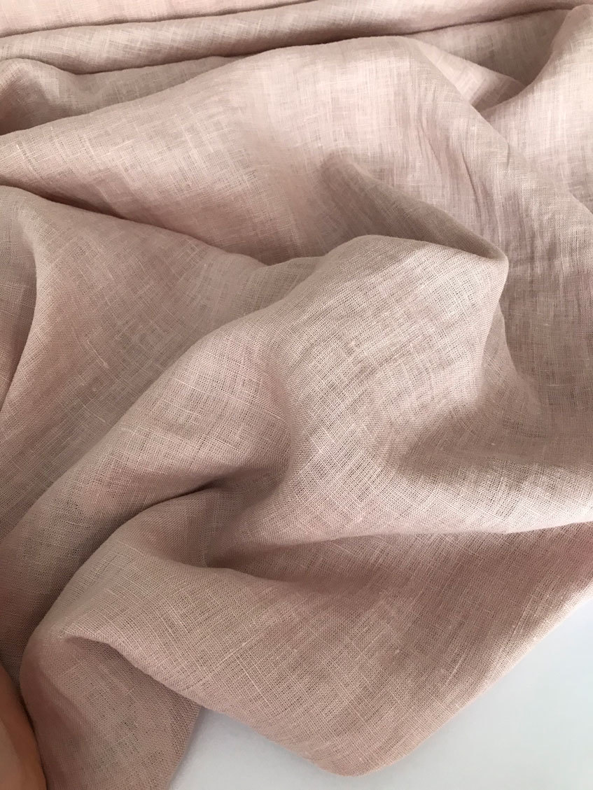 100% лён стираный мятый crush бежевый сорочечный