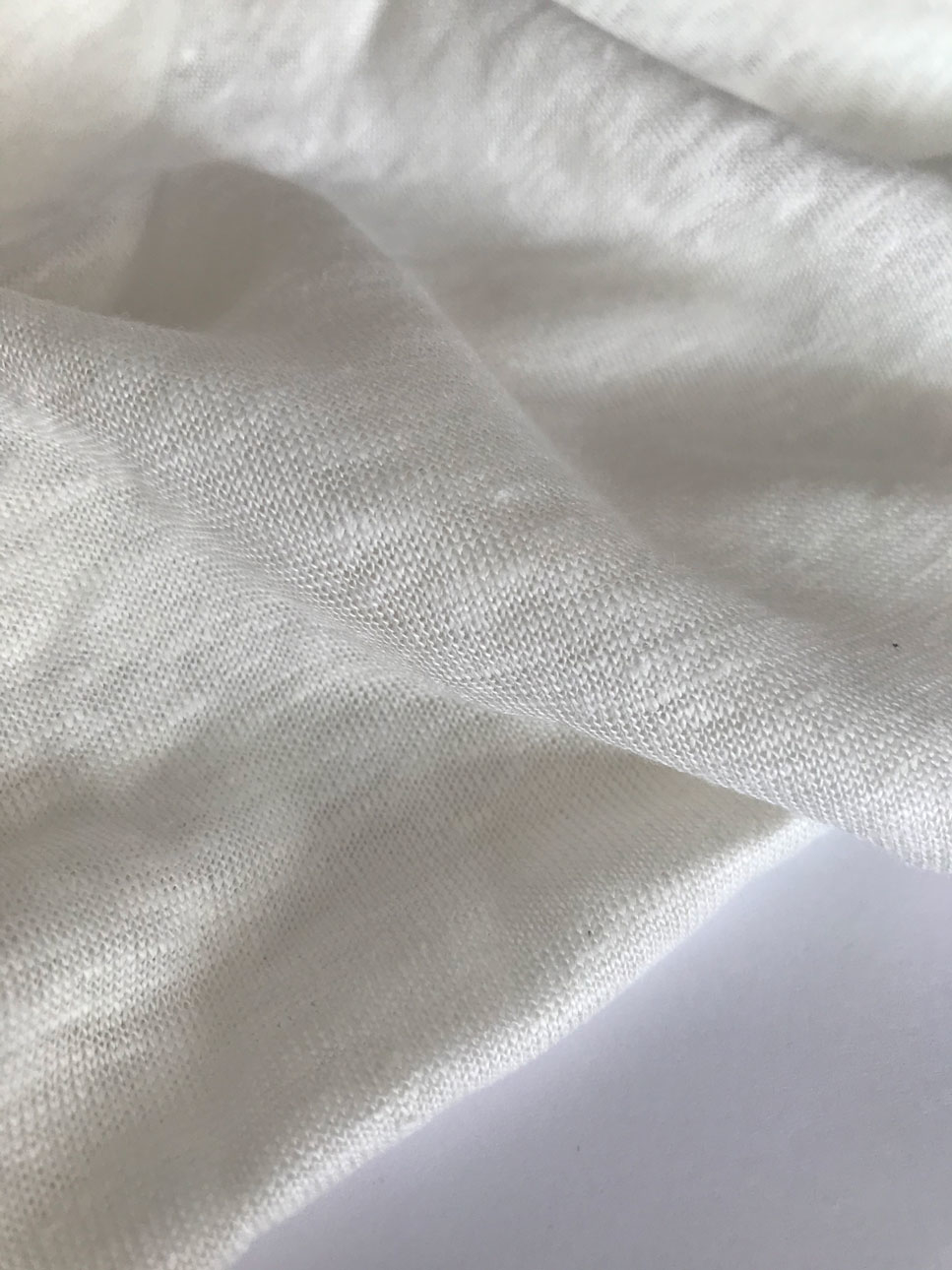 100% конопляный трикотаж hemp молочный  эко ткани