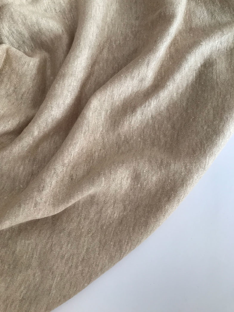 100% конопляный трикотаж hemp бежевый  эко ткани