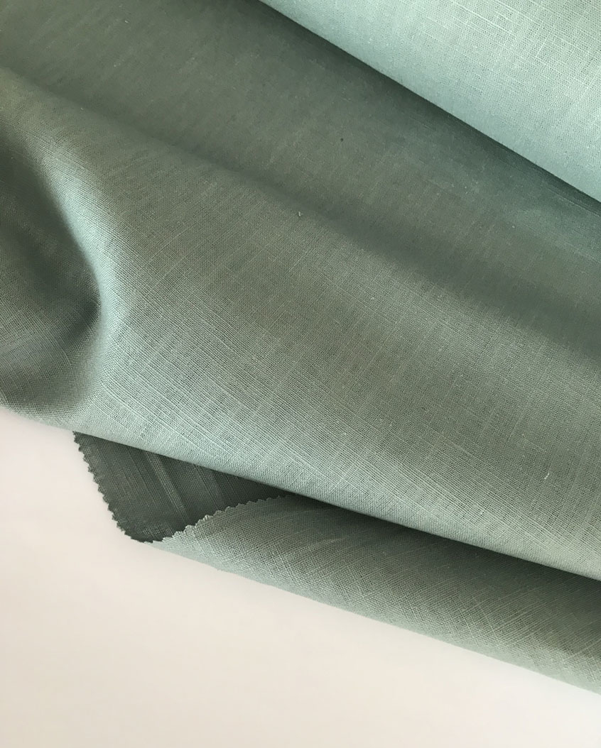 100% крапива ramie костюмная эко-ткани цвет сине-зеленый