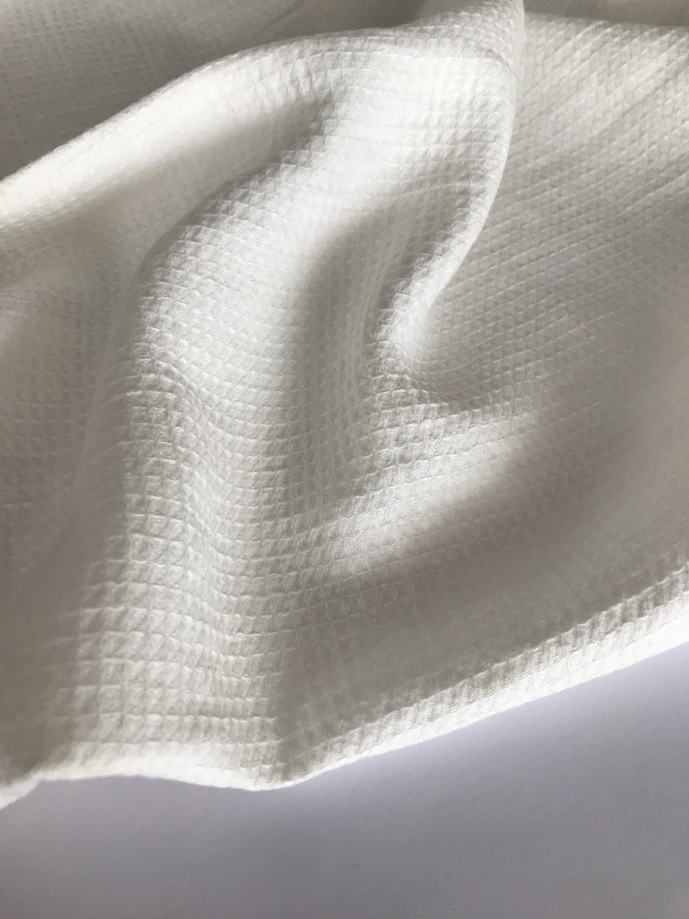 льняная вафля стираная белая