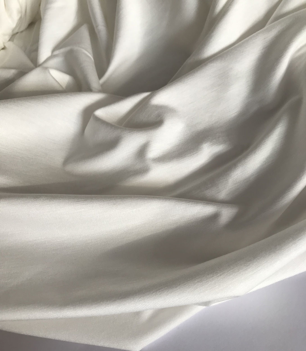 трикотаж из кукурузы Sorona белый