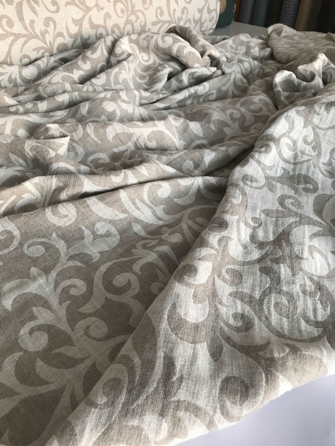 Лён crush "Ампир" стираный широкий