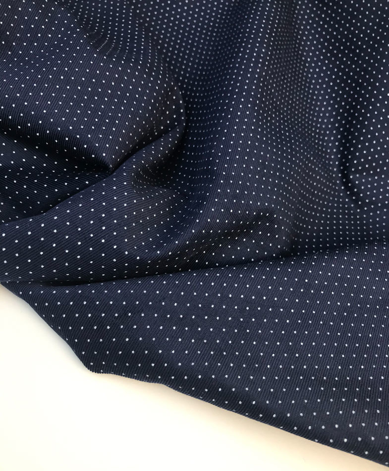 микровельвет с тенселем синий горох