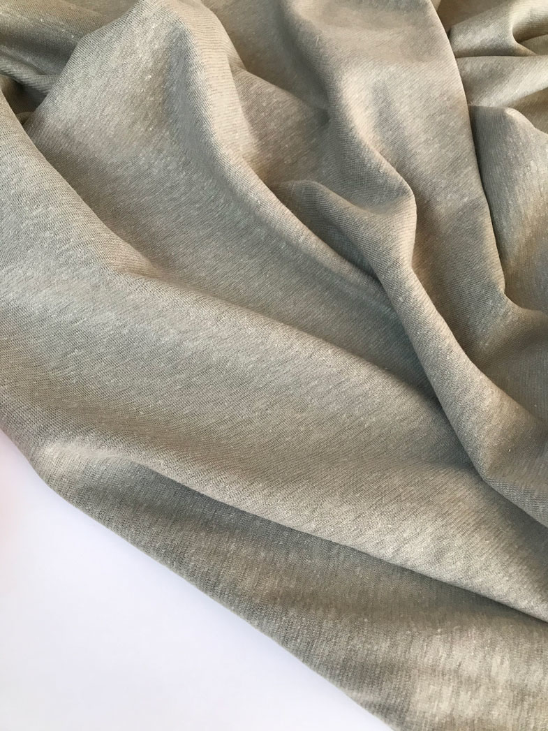 конопляный трикотаж плотный серый