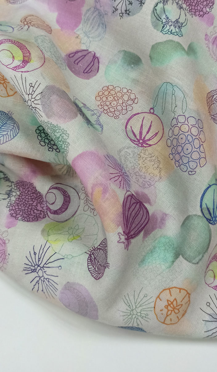 100% лен с принтом