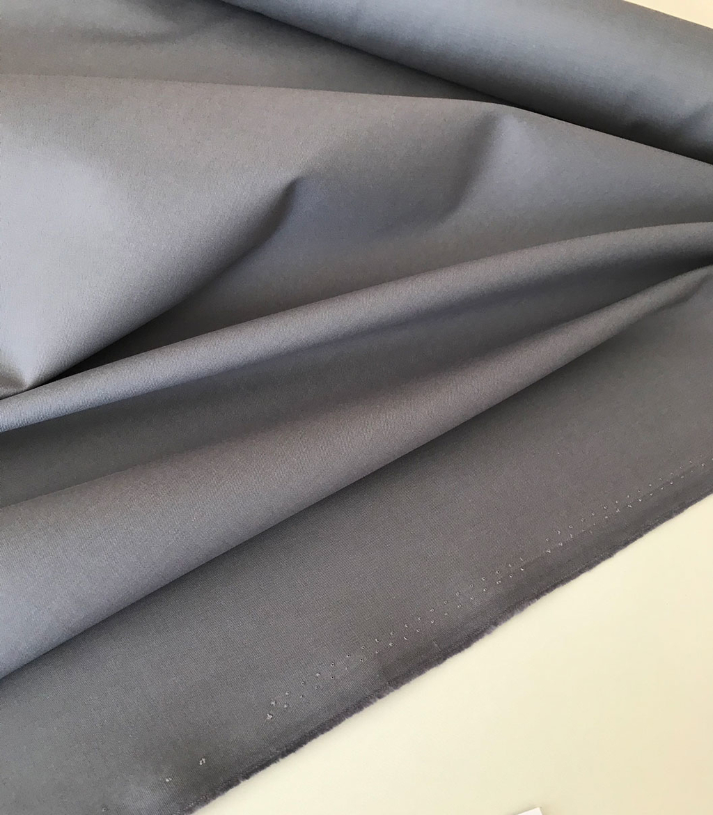 плащевая натуральная ткань тенсель с хлопком серая