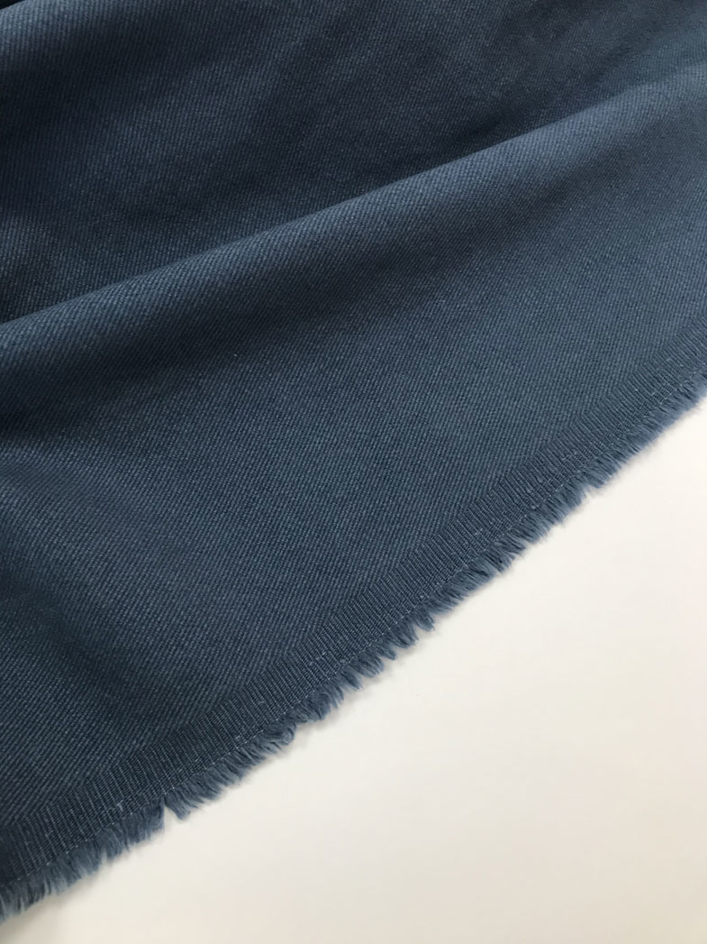 хлопковый джинс велюровый синий