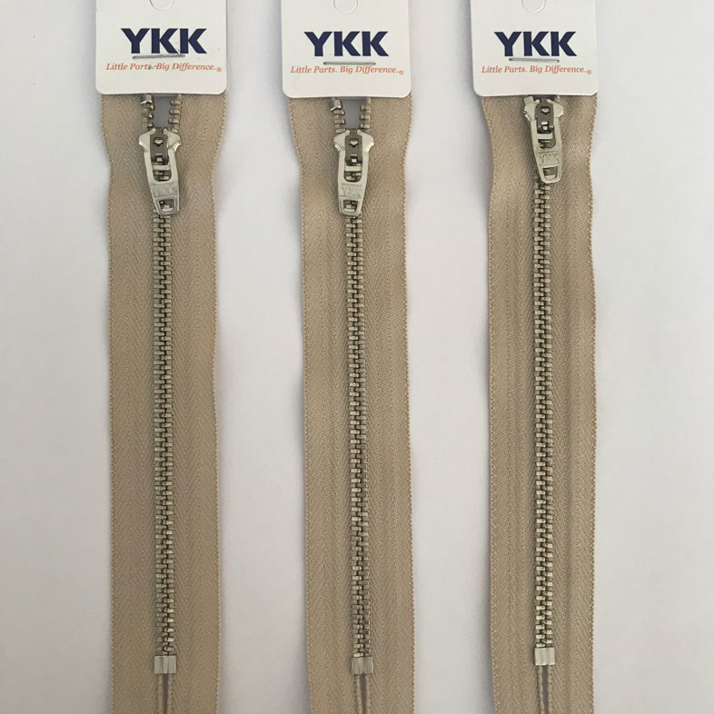 Молния YKK "Джинс" неразъемная (никель)  14см Айвори