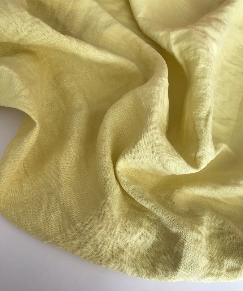 лен с вискозой лимонный купить