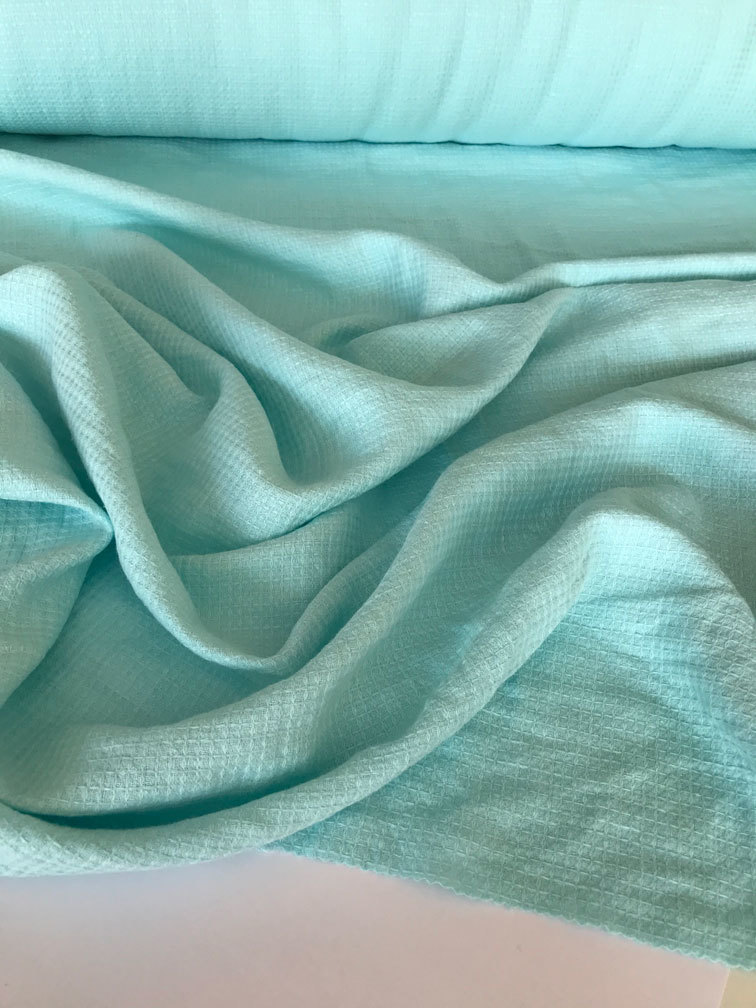 льняная вафля бирюзовая купить