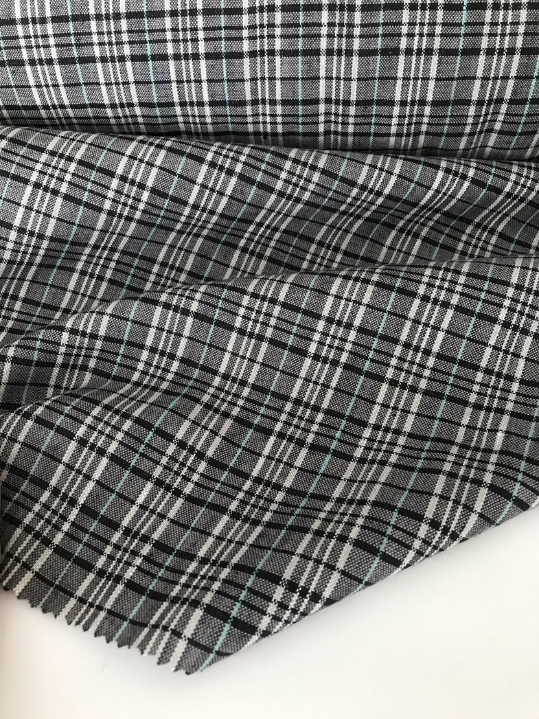 ткань клетка лен с шерстью