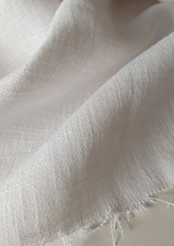 100% крапива ткань белая