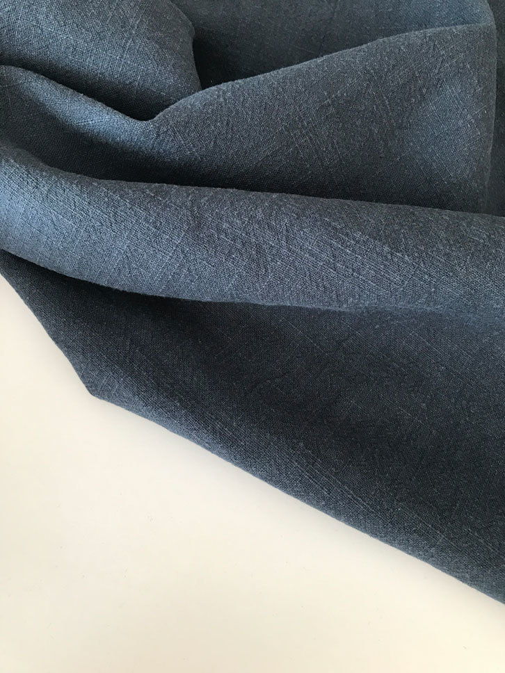 ткань крапива ramie синий