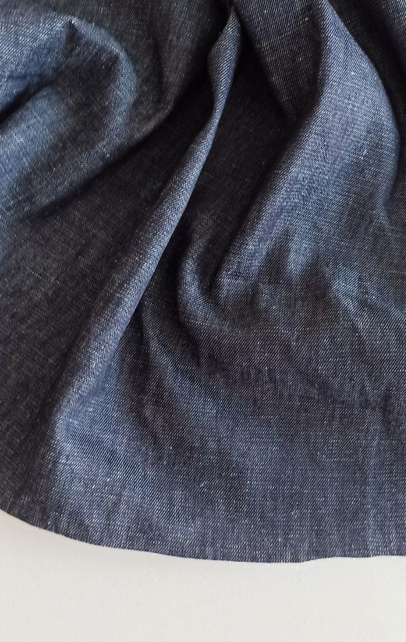 конопляный джинс hemp синий