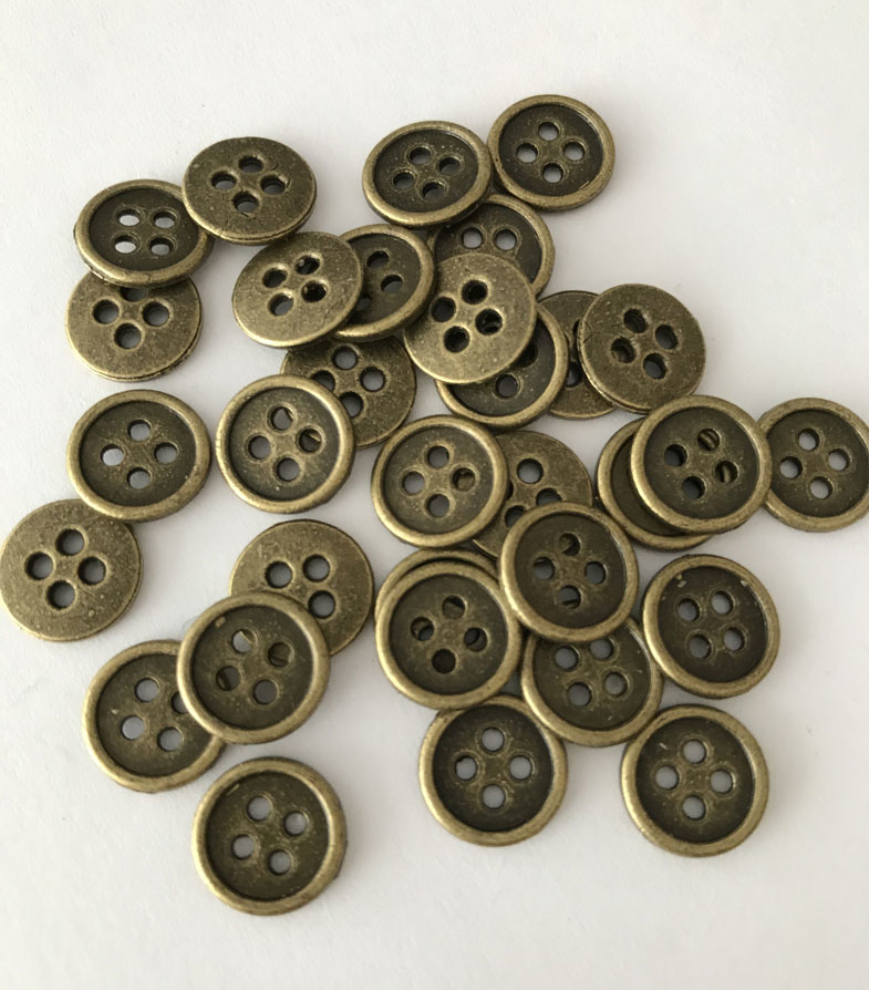 пуговицы металлические бронза 11мм