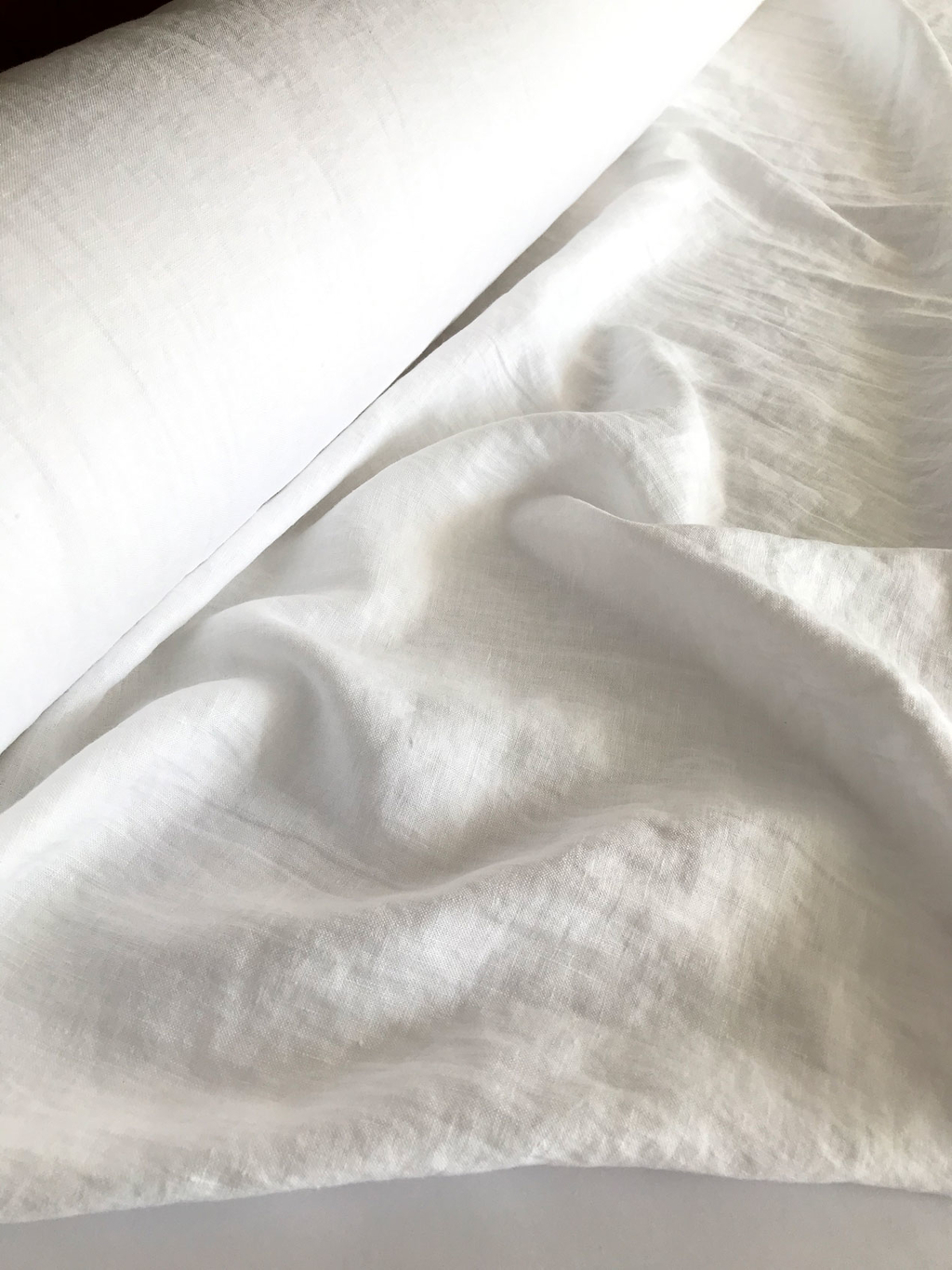 белоснежный лен крэшированный стираный