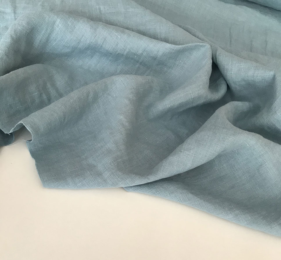 лен крэшированный голубой