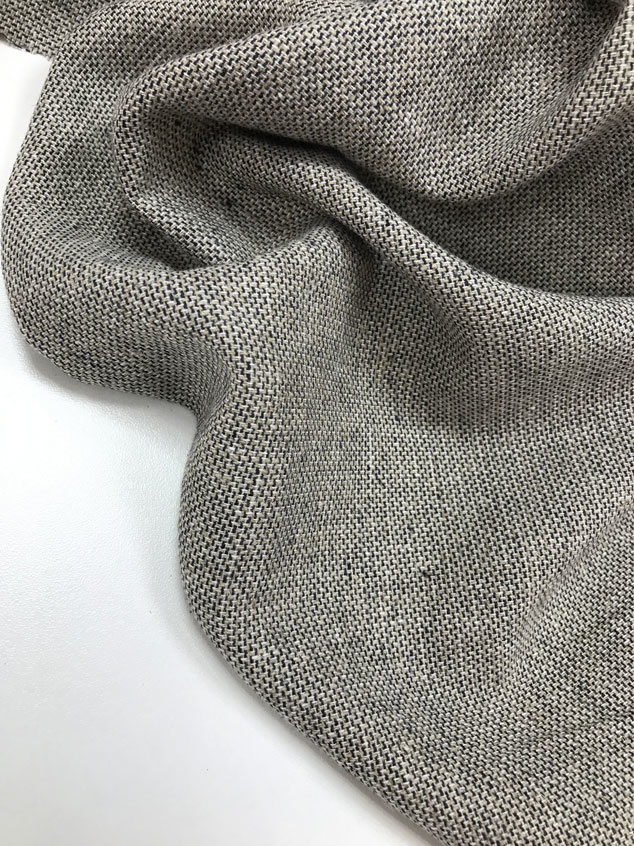 лен рогожка пестротканая