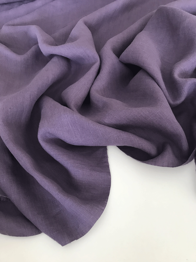 Лён широкий crush с эффектом мятости "Чароит"