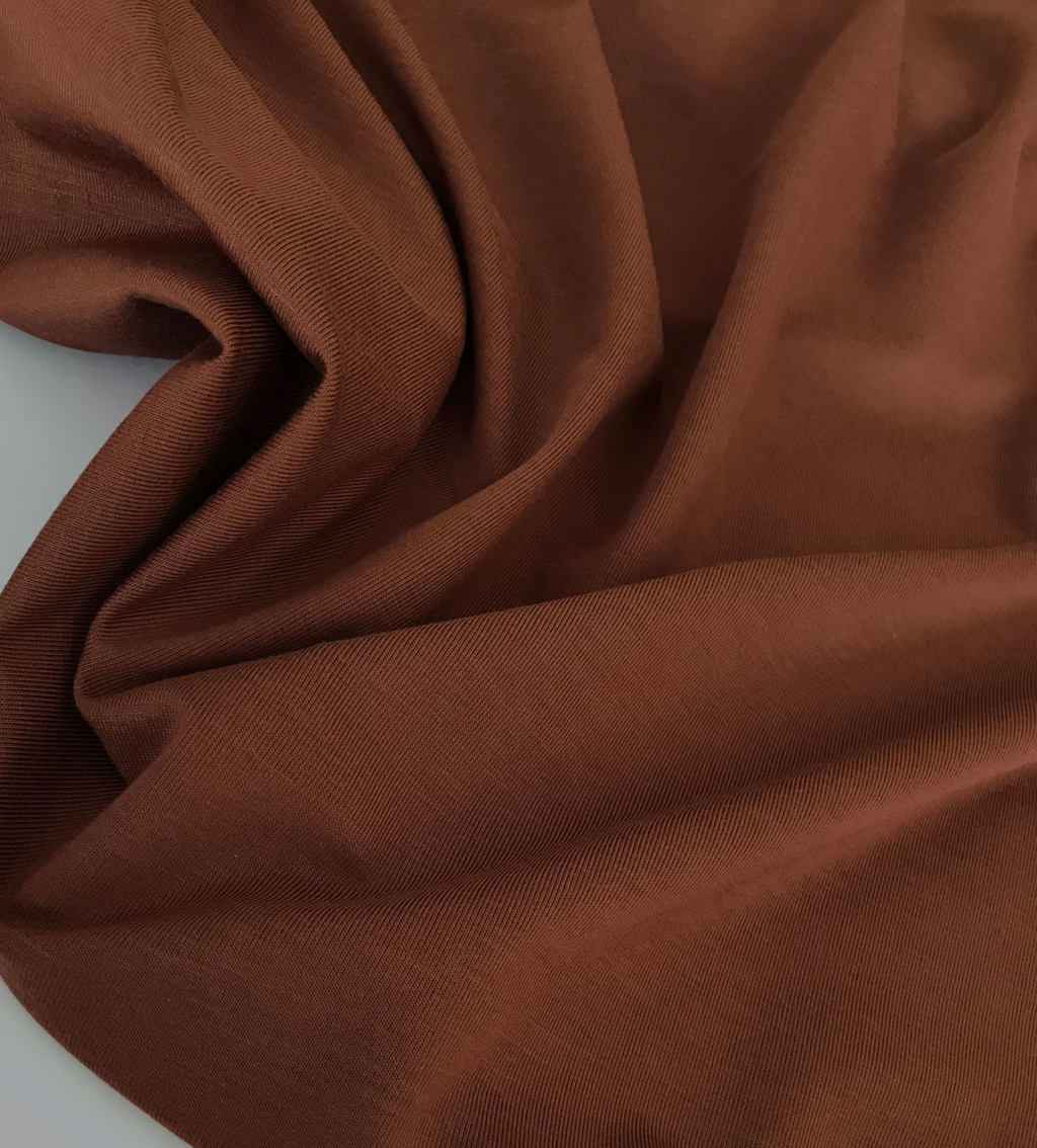 Трикотаж Sorona (кукуруза) "Горячий шоколад" 235г/м