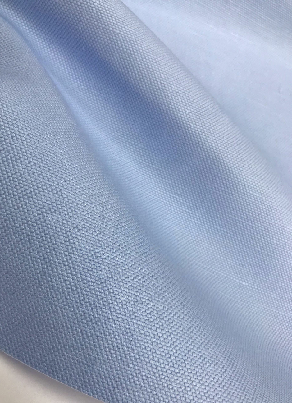 Лён с хлопком "Рогожка голубая" очень плотный