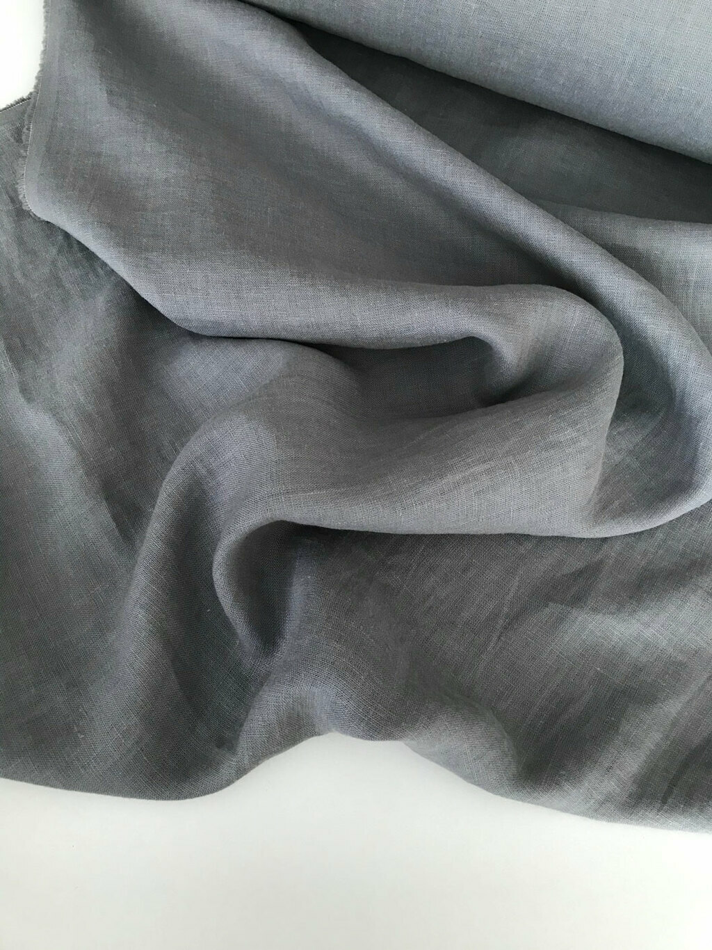 Лён "Светлый графит"с эффектом мятости (crush)