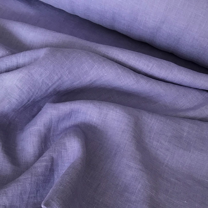 Отрез Лён "Лепесток сирени"с эффектом мятости (crush) - 1м