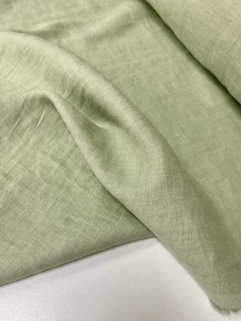 Лён "Светлая фисташка"с эффектом мятости (crush)