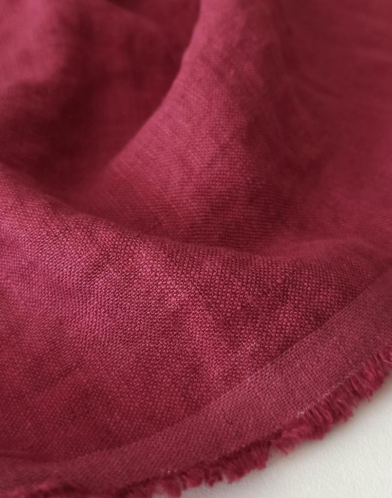 Лён "Ягодный сорбет" с эффектом мятости (crush)