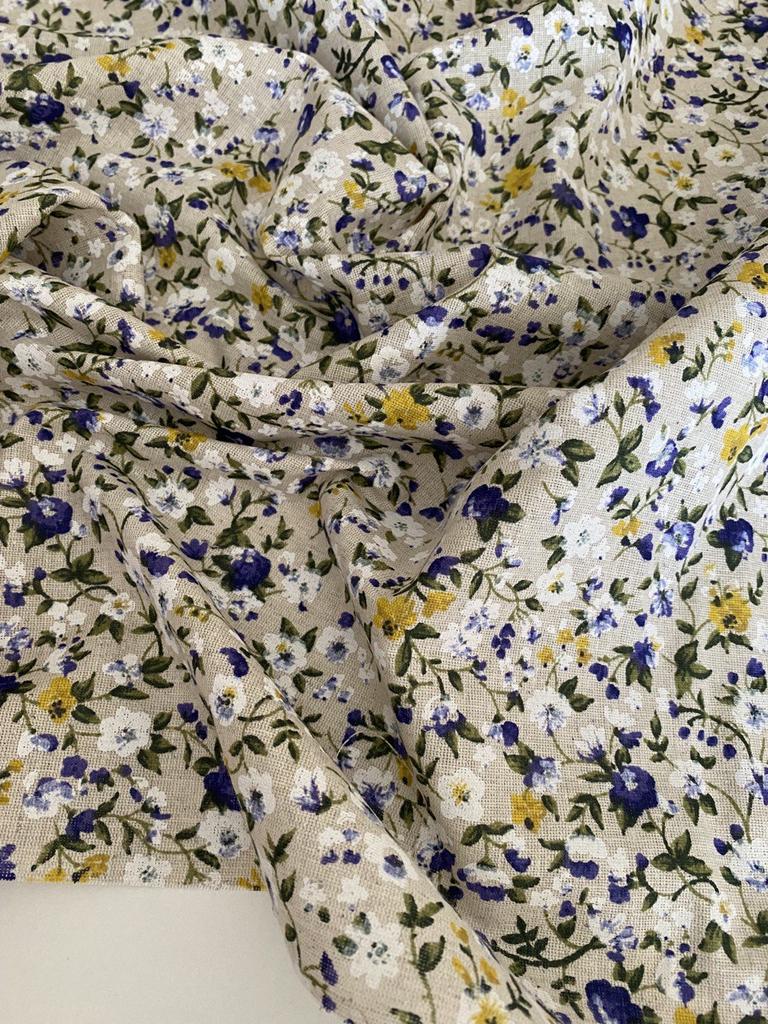 Лён с принтом "Мильфлёр"